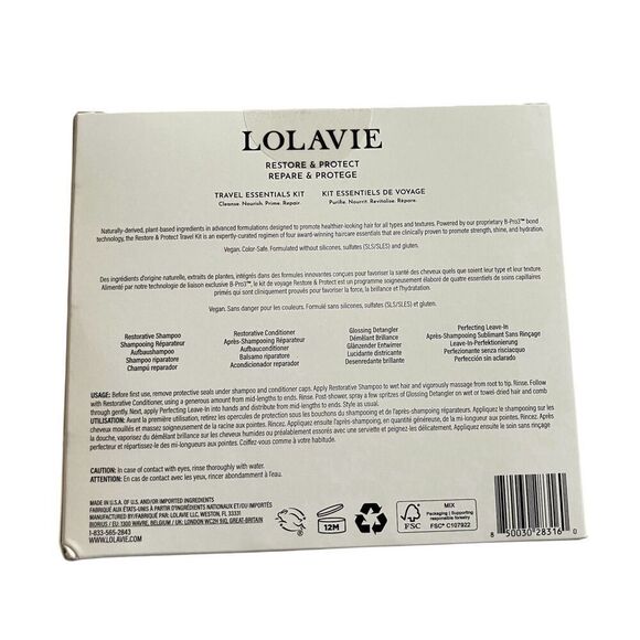 Lolavie - 4 piece Restore & Protect Travel Essentials Kit  -  New in Box - Picture 2 of 2